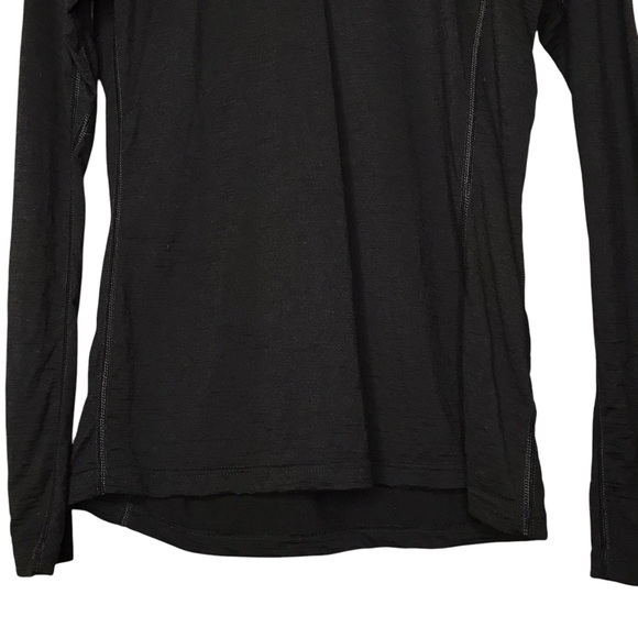 Icebreaker Merino Wool Bodyfit 150 Base Layer 1/4 Zip Black Trim Fit Men's Large - Picture 7 of 13